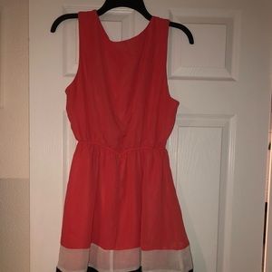 Coral knee length dress